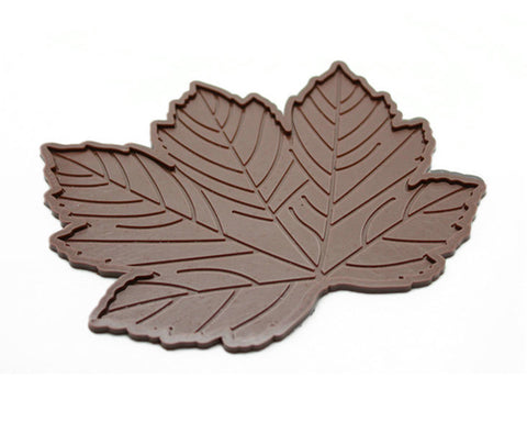 Maple Leaves Non-Slip Car Mat Dashboard  Pad for Mobile Phone  - Brown