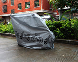Heavy Duty Waterproof Bike Cover for Outdoor Bicycle Storage - Gray