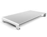 Aluminum Anti-skid Computer Monitor Stand Organizer - Silver