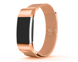 Magnet Stainless Steel Mesh Watch Band for Fitbit Charge 2 - Rose Gold