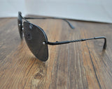 Fashion Metal Frame Classic Sunglasses UV400 Mirrored Aviator - Gray
