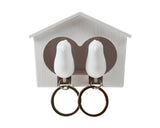 Birdhouse Key Holder with Bird Whistle Keyrings