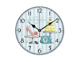 12" Retro Retro Style Quiet Sweep Quartz Wall Clock