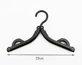 5 Pcs Plastic Folding Clothes Hanger - Black