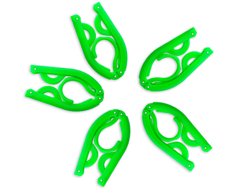 5 Pcs Plastic Folding Clothes Hanger - Green