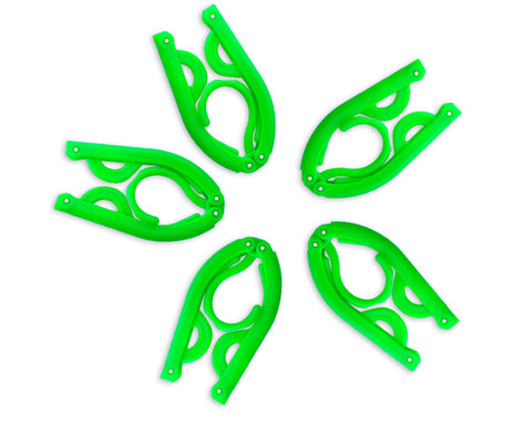 5 Pcs Plastic Folding Clothes Hanger - Green