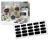 20 Pcs Kitchen Spice Jar Label Chalkboard Sticker Tag - Black