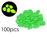 100 Pcs Colorful Luminous Glow in the Dark Pebble Stone