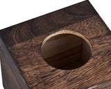 Wooden Tissue Box with Hinged Lid