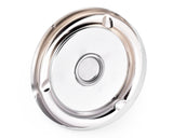 Round Push Down Metal Spinning Ashtray - Silver by ds. distinctive style