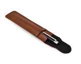 Leather Pen Pouch with Clasp 2 Pieces Single Pen Case