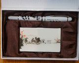 Chinese Style Fine Nib Signature Ink Fountain Pen Set with Card Holder