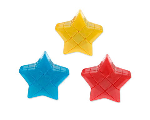 3 Pcs Star Shaped Puzzle 3x3x3 Magic Cube Bundle Set - Red/Blue/Yellow