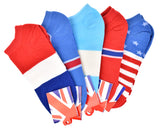 10 Pairs One Size National Flag Series World Cup Cotton Ankle Socks