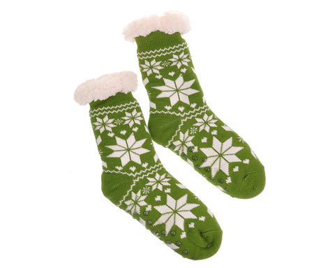 Women Fluffy Fleece Lined Socks Christmas Socks