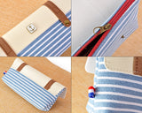 Navy Style Pen and Pencil Case - Blue