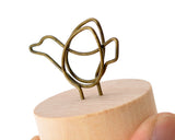 7 Pcs Wooden Circle Swirl Place Card Holder