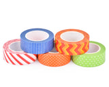 5 Pcs 1.5m Washi Making Tapes with Tape Dispenser