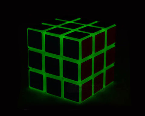 YJ 3x3 Full-Sealing Glow in the Dark Speed Cube - Green