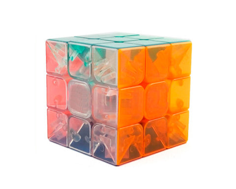 Moyu 3x3 Colorful Stickerless Magic Speed Cube - Transparent