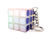 Mini 3x3x3 Luminous Magic Speed Cube Keychain - Transparent