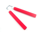 12'' Practice Foam Padded Nunchaku with Steel Swivel Chain - Red