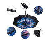 Flower Pattern Compact Travel UV Protection Umbrella