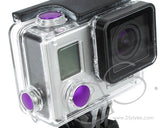 GoPro Aluminum Button Set for Hero 3+ Camera Housing - Purple