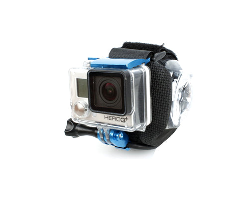 GoPro Wrist Strap Band Mount w/Snap Latch for Hero 3+/4 Camera - Blue
