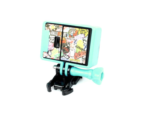 GoPro Border Standard Frame Mount for Hero 3 / 3+ / 4 Camera - Aqua