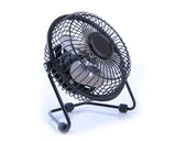 Aluminium Fan Blade Series Mini USB Fan with Fan Cover - Black