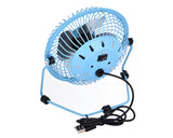 Ultra-quietness Aluminum Laptop PC Mini USB Plug Charger Fan-Blue