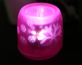 Voice Control LED Candle Night Light - Pink