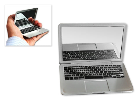 MacBook Air Design Portable Pocket Make Up Mirror - Silver
