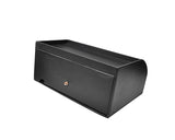 PU Leather Wooden Desk Decor Cosmetic Storage Box with Drawer - Black