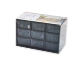 9 Drawers Plastic Decor Cosmetic Desktop Storage Box - Black