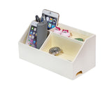 4 Compartments Cosmetic Home Essentials Organizer Storage Box - White