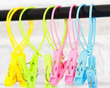 6 Pcs Portable Plastic Security Strap Clothes Hanger Hanging Clips