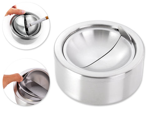 Frost Stainless Steel Flip Top Opening Ashtray