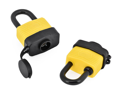 4 Pcs Keyed Waterproof Heavy Duty Padlocks Target 40mm - Yellow