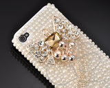 Mystic Series iPhone 4 and 4S 3D Crystal Case - Ribbon Chain