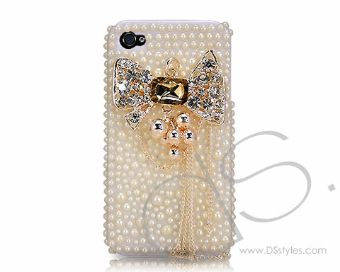 Mystic Series iPhone 4 and 4S 3D Crystal Case - Ribbon Chain