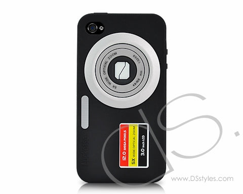 Camera Series iPhone 4 Silicone Case - Black