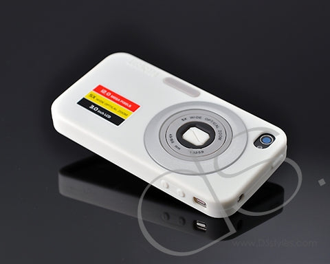 Camera Series iPhone 4 Silicone Case - White