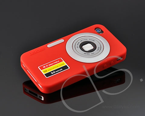 Camera Series iPhone 4 Silicone Case - Red