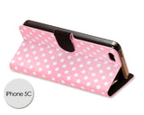 Spot Series iPhone 5C Flip Leather Case - Pink