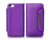 Wallet Series iPhone 5C Flip Leather Case - Purple