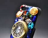 Pendant Watch Series iPhone 5 and 5S Crystal Case - Blue