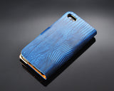 Glamour Series iPhone 5 and 5S Flip Leather Case - Blue