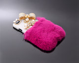Stylish Furry Series Bling iPhone 6 Crystal Case (4.7 inches) -Magenta